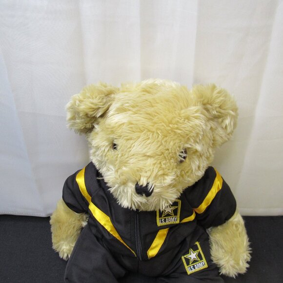 US Army Bear Forces of America Bear Plush Black Gold PT Fitness Windbreaker 1989 - Picture 2 of 11